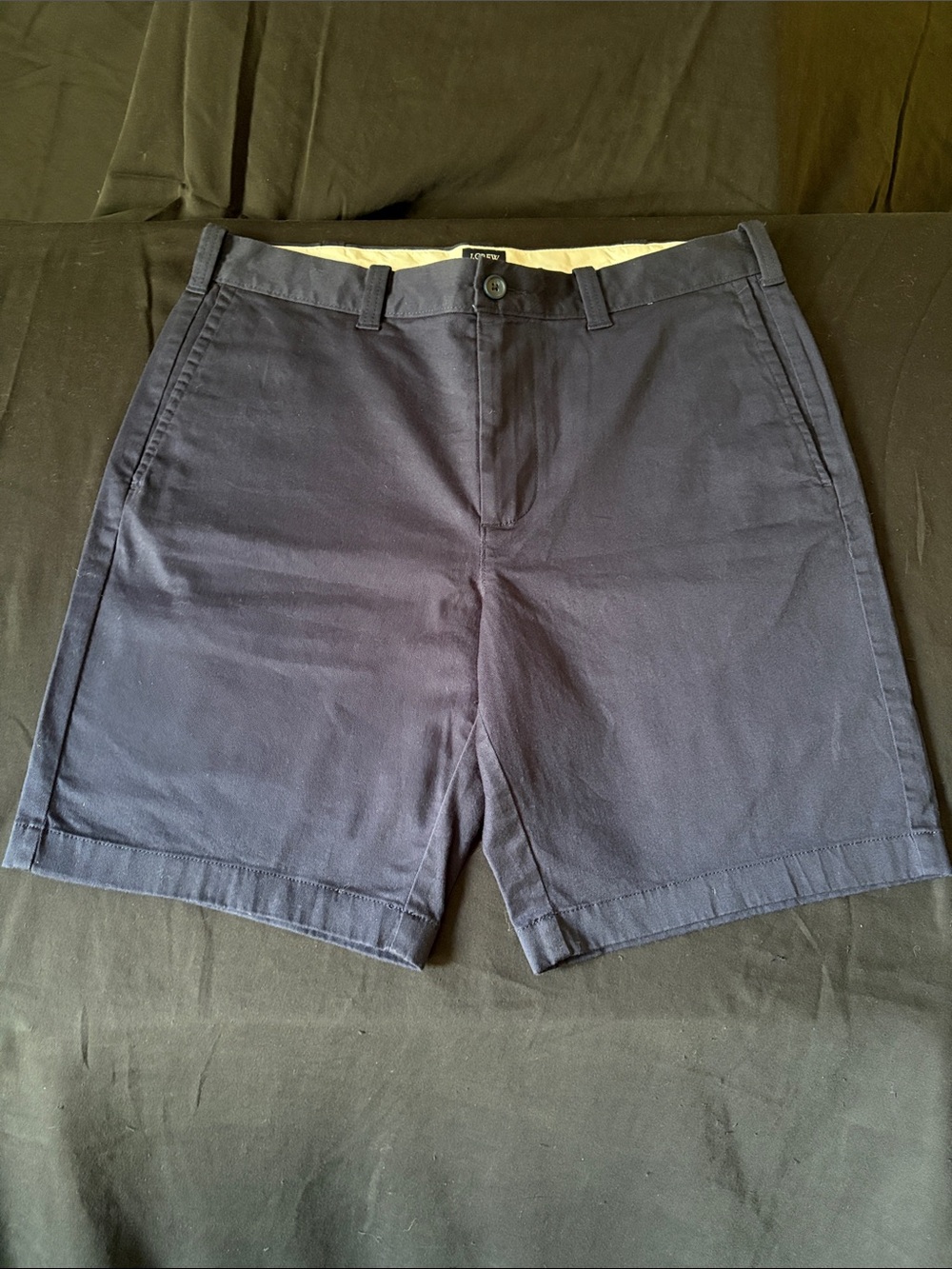 J.Crew Men’s Navy Chino Shorts Size 34 Flat Front 9” Inseam